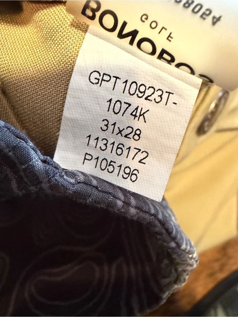 Mens Highland Tour Bonobos Golf 31/28 Tailored Khaki Tan Pants